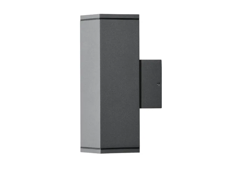 Wandleuchte MONZA anthrazith, Up/Down-light, GU10-Sockel, H: 20 cm, IP44