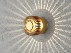 Wandleuchte MONZA effektvolle Beleuchtung, bronzefarbenes massives Aluminium
