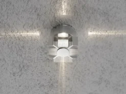 Wandleuchte MONZA für effektvolle Beleuchtung, 3W, IP54, massives Aluminium