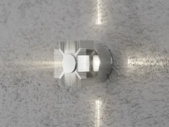Wandleuchte MONZA für effektvolle Beleuchtung, 3W, IP54, massives Aluminium