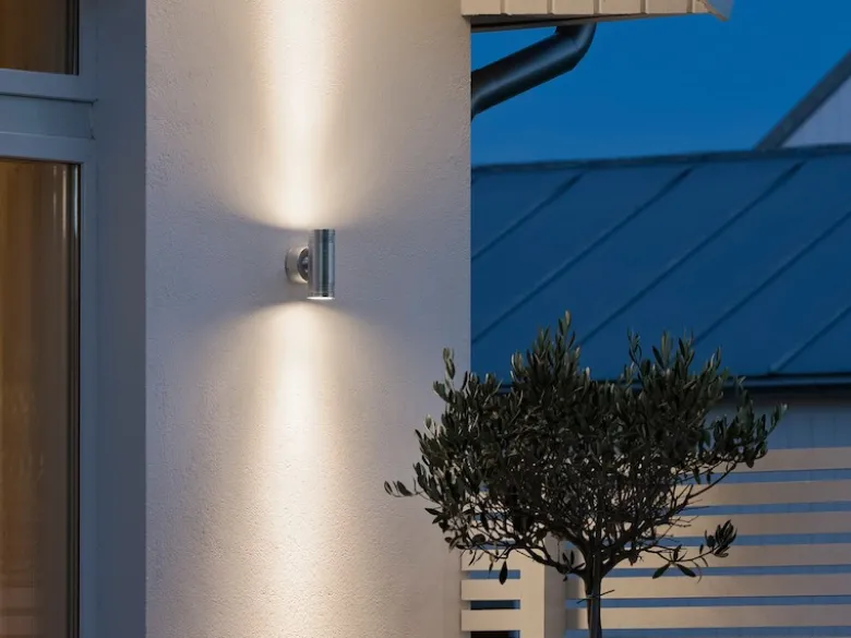 Wandleuchte MONZA, Up/Down-light, massives Alu, H: 15 cm, IP54