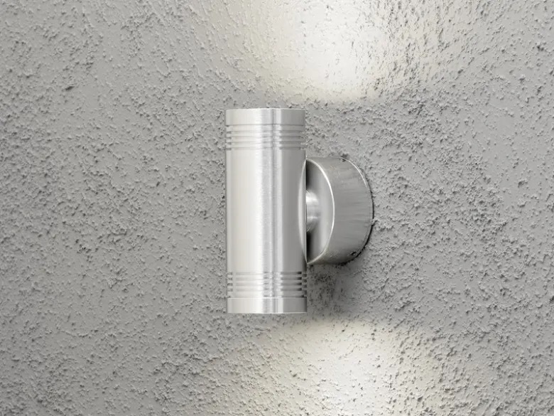 Wandleuchte MONZA, Up/Down-light, massives Alu, H: 15 cm, IP54