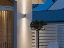 Wandleuchte MONZA, Up/Down-light, massives Alu, H: 15 cm, IP54