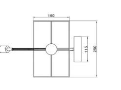 Wandleuchte NILAM mit Leselampe Schalter & Stecker, Holz mit Stoffschirm H: 30cm