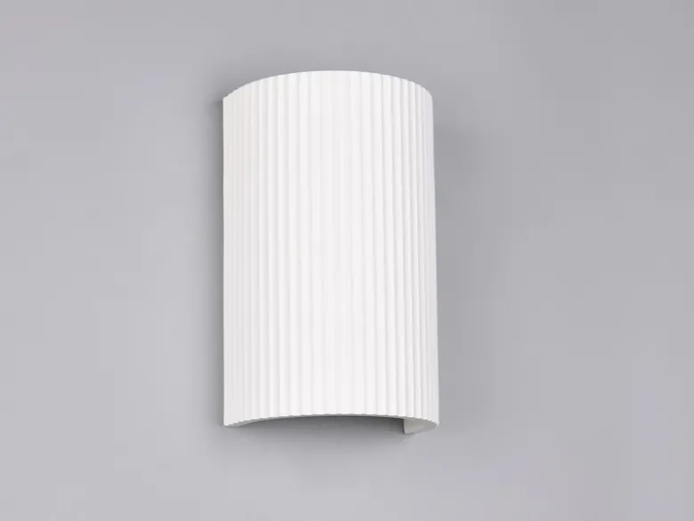 Wandleuchte RAPOSA halbrund aus Gips mit Up and Down Lichteffekt, Höhe 22cm