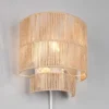 Wandleuchte SATNA aus Papiergarn mit Stecker und Schalter, Höhe 24cm