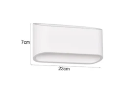 Wandleuchte SEPANTA aus Gips mit Up and Down Lichteffekt, Breite 23cm