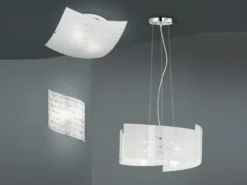 Wandleuchte SIGNA mit Glasschirm & Signatur Dekor, Höhe 30cm