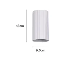 Wandleuchte SOKA mit Up and Down Lichteffekt, Metall Weiß, Höhe 18cm
