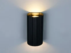 Wandleuchte SOKA mit Up and Down Lichteffekt, Metall Schwarz, Höhe 18cm