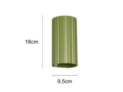 Wandleuchte SOKA mit Up and Down Lichteffekt, Metall Grün, Höhe 18cm