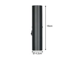 Wandleuchte TARYN Up and Down Schwarz mit Schalter, Höhe 18cm