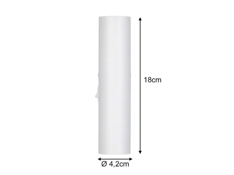 Wandleuchte TARYN Up and Down Weiß mit Schalter, Höhe 18cm