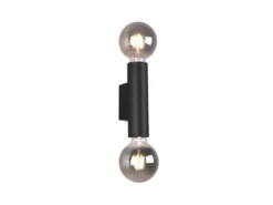 Wandleuchte VANNES 2 Flammig Schwarz, Up and Down Light, Höhe 18cm