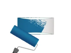 Wandleuchte WACADIA halbrund aus Gips mit Up and Down Lichteffekt, Breite 30cm