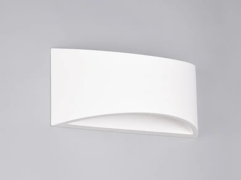 Wandleuchte WACADIA halbrund aus Gips mit Up and Down Lichteffekt, Breite 30cm