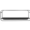 Wandregal LIANDRA aus Metall schwarz & 5 Haken 50x18cm