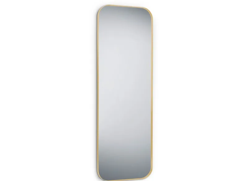 Wandspiegel BRITNEY Ganzkörperspiegel Metall Rahmen Gold 50x150 cm