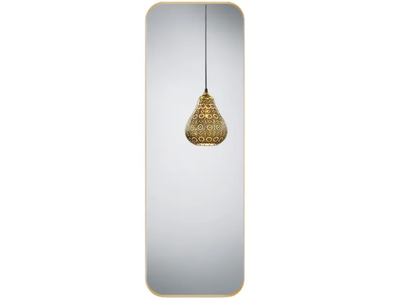 Wandspiegel BRITNEY Ganzkörperspiegel Metall Rahmen Gold 50x150 cm