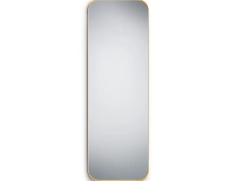 Wandspiegel BRITNEY Ganzkörperspiegel Metall Rahmen Gold 50x150 cm