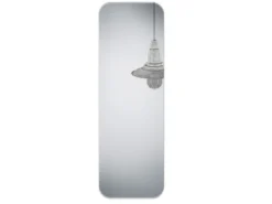 Wandspiegel BRITNEY Ganzkörperspiegel Metall Rahmen Silber 50x150 cm