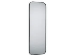 Wandspiegel BRITNEY Ganzkörperspiegel Metall Rahmen Schwarz 50x150 cm