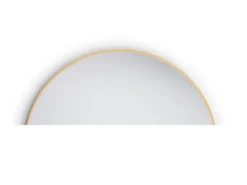 Wandspiegel BRITNEY mit Rahmen goldfarbig - großer Metallspiegel Ø80cm