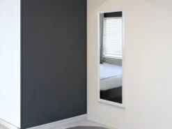Wandspiegel JULIETTE Ganzköperspiegel Aluminium Rahmen in Silber 50 x 150cm