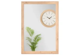 Wandspiegel KIM rechteckig mit Rahmen in Holz Dekor 48 x 68cm