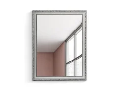 Wandspiegel LOLA rechteckig mit Holz Rahmen in Silber 34x45cm