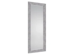 Wandspiegel VICKY Ganzkörperspiegel mit Rahmen Silber Schwarz 50x150 cm