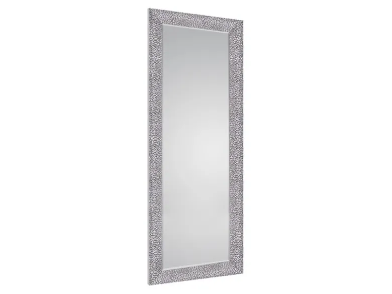 Wandspiegel VICKY Ganzkörperspiegel mit Rahmen Silber Schwarz 50x150 cm