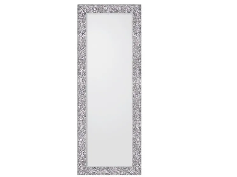 Wandspiegel VICKY Ganzkörperspiegel mit Rahmen Silber Schwarz 50x150 cm