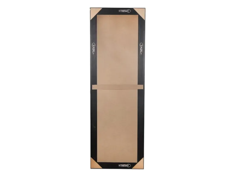 Wandspiegel VICKY Ganzkörperspiegel mit Rahmen Silber Schwarz 50x150 cm