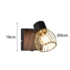 Wandstrahler ARDON mit Gitter Lampenschirm in Gold, Breite 9cm