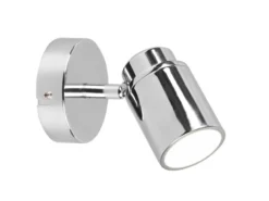 Wandstrahler Badezimmerlampe Silber Chrom, Tiefe 15,5cm inkl. GU10 LED