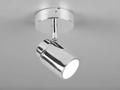 Wandstrahler Badezimmerlampe Silber Chrom, Tiefe 15,5cm inkl. GU10 LED