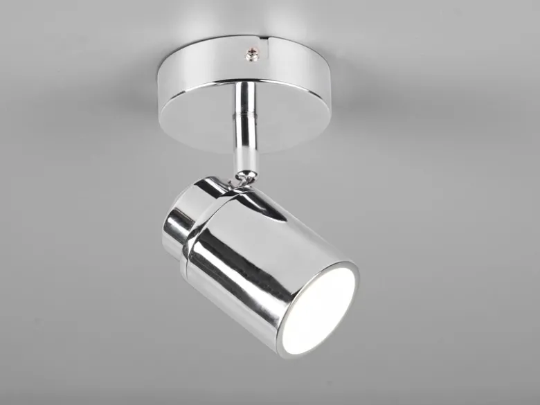 Wandstrahler Badezimmerlampe Silber Chrom, Tiefe 15,5cm inkl. GU10 LED