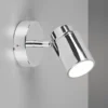 Wandstrahler Badezimmerlampe ANGELO Silber Chrom, Höhe 15,5cm