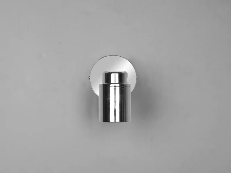 Wandstrahler Badezimmerlampe ANGELO Silber Chrom, Höhe 15,5cm