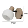 Wandstrahler BOBA mit Schalter aus Metall in Beige und Glasschirm, Höhe 13,5cm