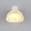 Wandstrahler CALVI mit Schalter & Rattan Lampenschirm, Breite 13cm