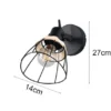 Wandstrahler JEROME mit Schalter & Gitter Lampenschirm Rattan, Breite 14cm