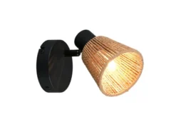 Wandstrahler NATREL mit Lampenschirm aus Papiergarn, Breite 10cm