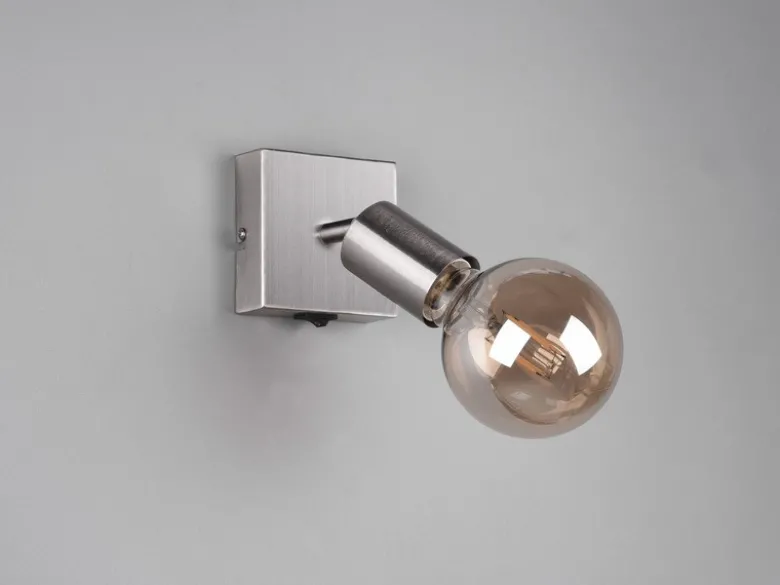 Wandstrahler Spot VANNES Silber mit Schalter, Breite 9cm