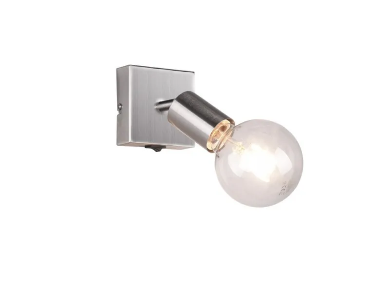 Wandstrahler Spot VANNES Silber mit Schalter, Breite 9cm