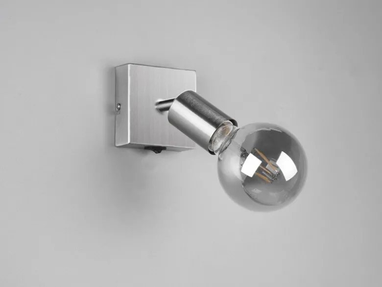 Wandstrahler Spot VANNES Silber mit Schalter, Breite 9cm
