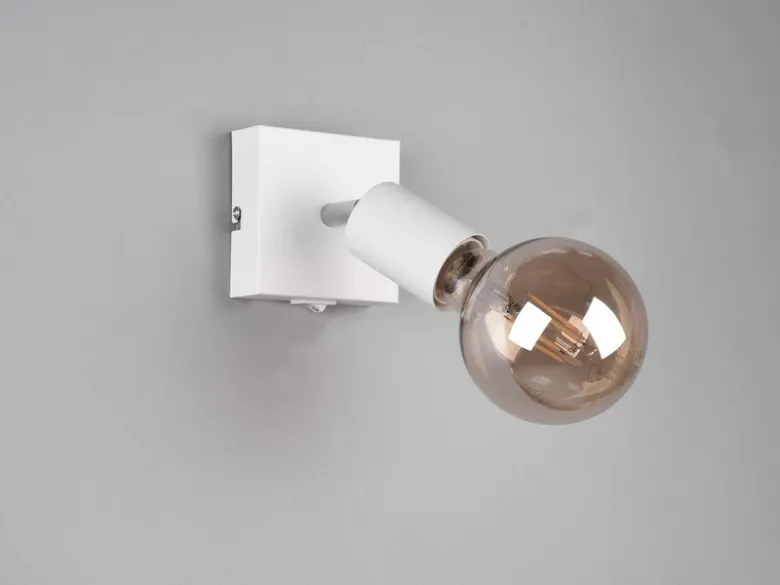 Wandstrahler Spot VANNES Weiß mit Schalter, Breite 9cm
