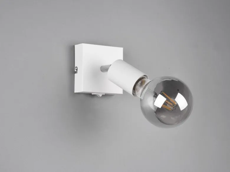 Wandstrahler Spot VANNES Weiß mit Schalter, Breite 9cm
