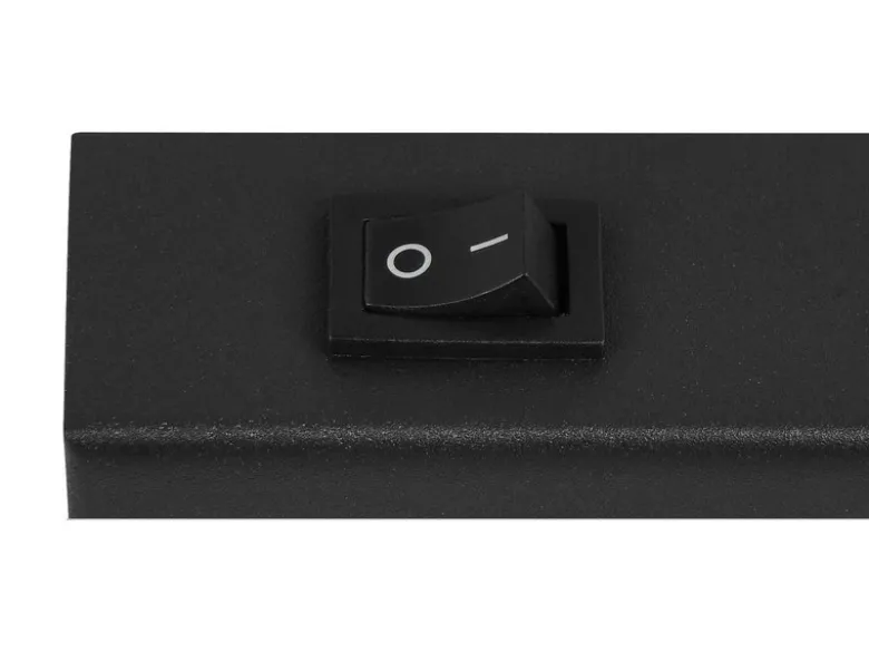 Wandstrahler TARYN Schwarz mit Schalter, Breite 6cm